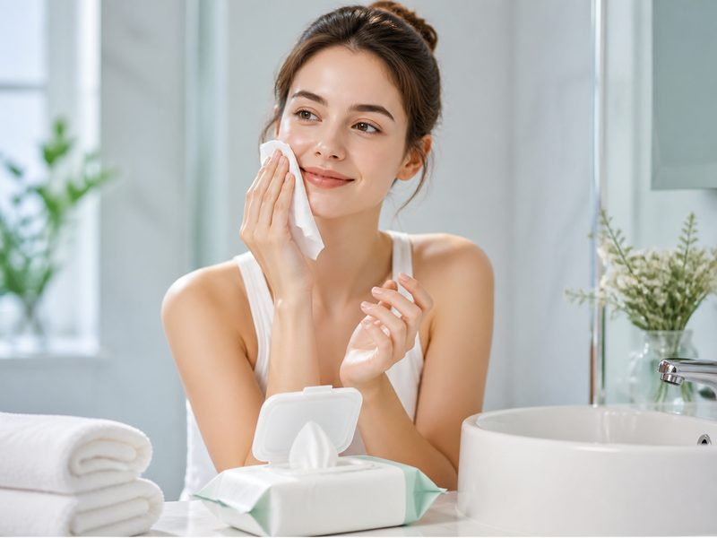 Face and hand cleaning with personal care wipes